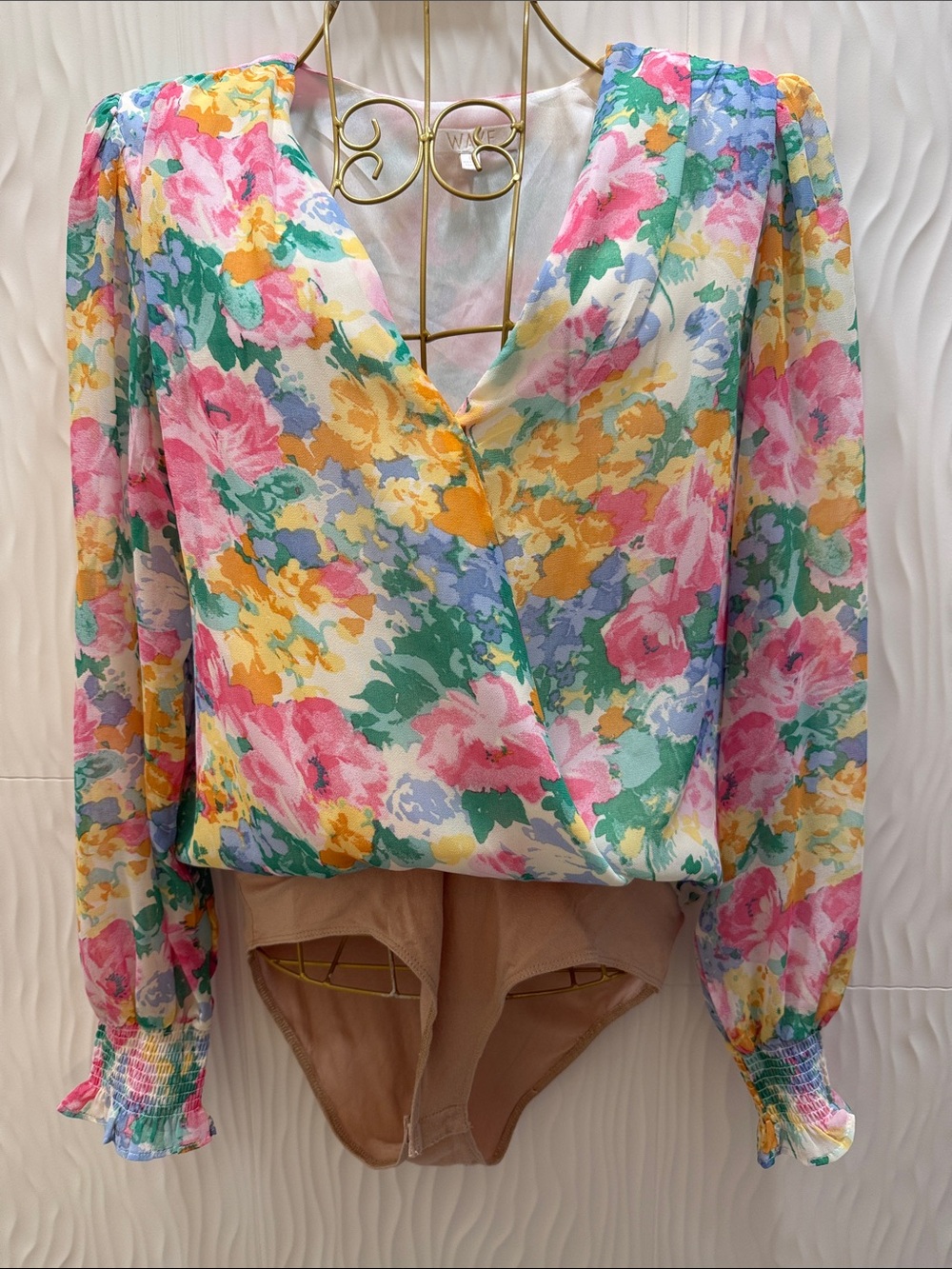 Wayf Floral Wrap Bodysuit